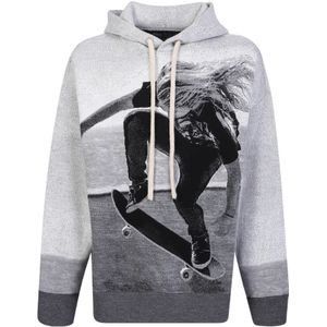 Palm Angels, Heren, Sweatshirts & Hoodies, Grijs, Maat: S Katoen,