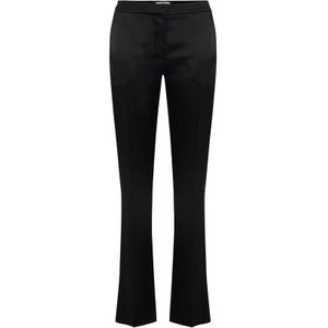 Elisabetta Franchi, Dames, Broeken, Zwart, Maat: XS Satijn,