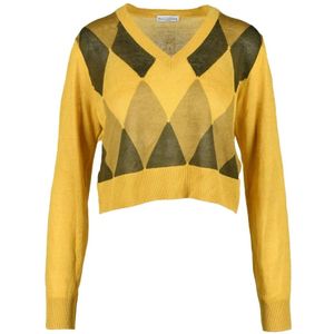 Ballantyne, Dames, Truien, Geel, Maat: S Linnen,