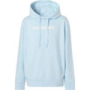 Burberry, Heren, Sweatshirts & Hoodies, Blauw, Maat: XS Katoen,