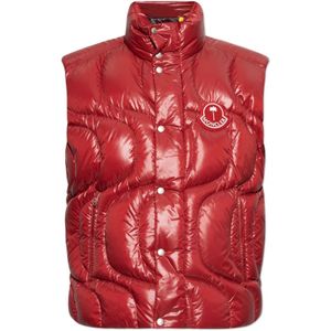 Moncler, unisex, Jassen, Rood, Maat: XS Polyamide,