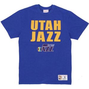 Mitchell & Ness, Heren, Tops, Blauw, Maat: L Katoen,