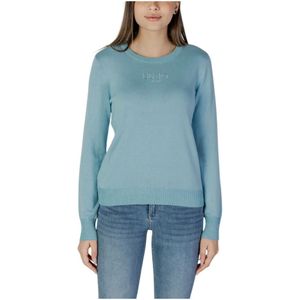 Liu Jo, Dames, Truien, Blauw, Maat: XS Viscose,
