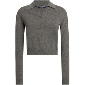 Dolce & Gabbana, Dames, Truien, Grijs, Maat: XS