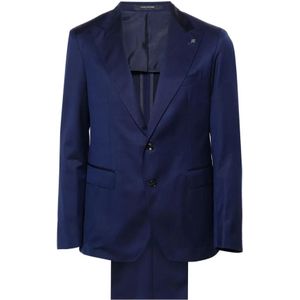 Tagliatore, Heren, Jassen, Blauw, Maat: S Tweed,