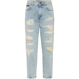 Philipp Plein, Dames, Jeans, Blauw, Maat: W24 Denim,