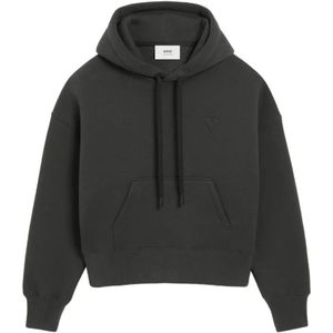 Ami Paris, Dames, Sweatshirts & Hoodies, Zwart, Maat: XL Katoen,