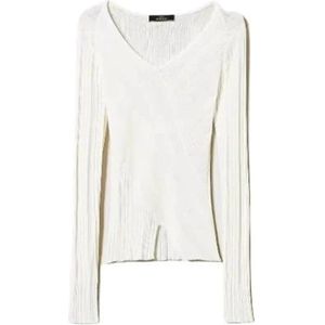 Twinset, Dames, Truien, Wit, Maat: M Viscose,