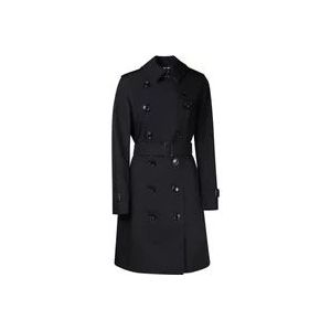 Burberry Klassieke Zwarte Katoenen Trenchcoat , Black , Dames , Maat: XS