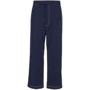 Thom Browne, Heren, Broeken, Blauw, Maat: M