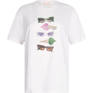 Liu Jo, Dames, Tops, Wit, Maat: M Katoen,