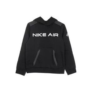 Nike Zwarte/DK Smoke Grey/Witte Air Hoodie , Black , Heren , Maat: XS