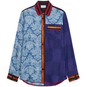 Pierre-Louis Mascia, Heren, Overhemden, Veelkleurig, Maat: S Zijde,