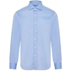 Barba, Heren, Overhemden, Blauw, Maat: 5XL Katoen,