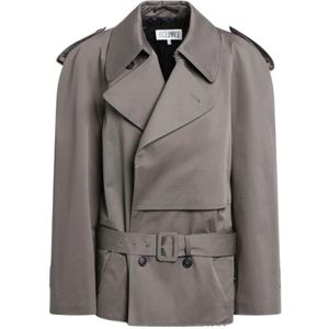 MM6 Maison Margiela, Dames, Jassen, Grijs, Maat: S