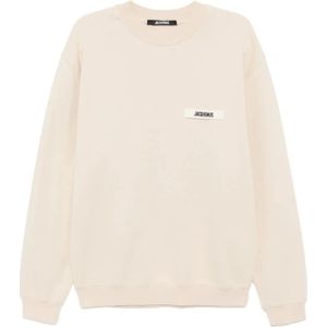 Jacquemus, Heren, Sweatshirts & Hoodies, Beige, Maat: S