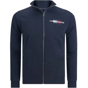 Tommy Hilfiger, Heren, Sweatshirts & Hoodies, Blauw, Maat: L Katoen,