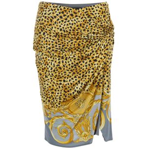 Versace, Dames, Rokken, Geel, Maat: XS Jersey,