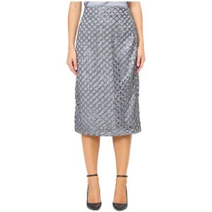 Federica Tosi, Dames, Rokken, Grijs, Maat: S Poliester,