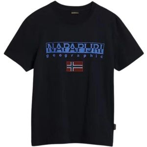 Napapijri, Heren, Tops, Blauw, Maat: XL Katoen,