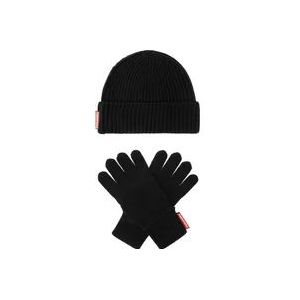 Dsquared2 Wolkit: muts & handschoenen , Black , Heren , Maat: ONE Size