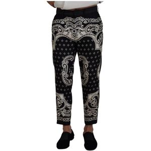 Dolce & Gabbana - Pt0116 - Chino Broek - Zwart-wit - Bandana Print