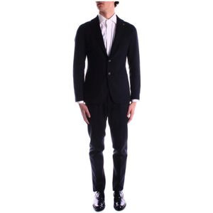 Tagliatore, Heren, Pakken, Blauw, Maat: S Katoen,