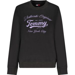 Tommy Hilfiger, Dames, Sweatshirts & Hoodies, Zwart, Maat: XS Katoen,