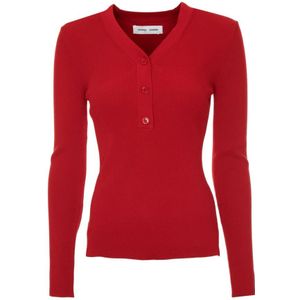 Samsøe Samsøe, Dames, Truien, Rood, Maat: S