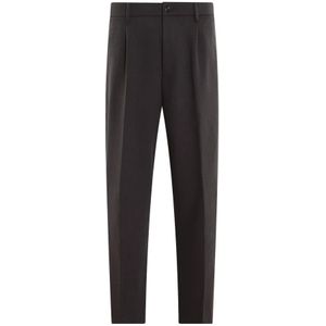 Olaf Hussein, Heren, Broeken, Grijs, Maat: XS Wol,