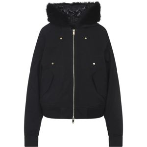 Moose Knuckles, Dames, Jassen, Zwart, Maat: XS Katoen,