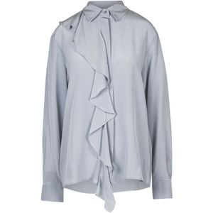 Liviana Conti, Dames, Blouses & Shirts, Grijs, Maat: XS Zijde,