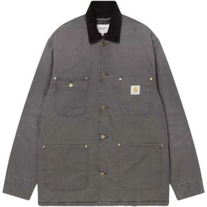 Carhartt Wip, Heren, Jassen, Grijs, Maat: M Katoen,
