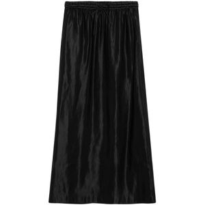 Loulou Studio, Dames, Rokken, Zwart, Maat: XS Linnen,