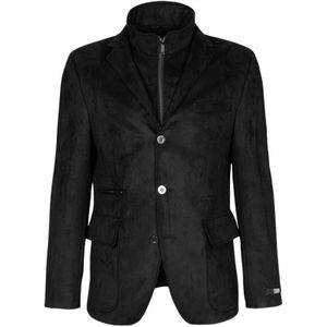 Karl Lagerfeld, Heren, Jassen, Zwart, Maat: M Poliester,