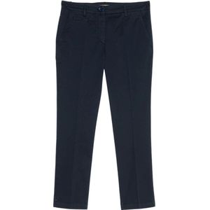 Twinset Blauwe Cropped Chino Broek , Blue , Dames , Maat: S