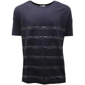 Moncler, Heren, Tops, Blauw, Maat: S Nylon,