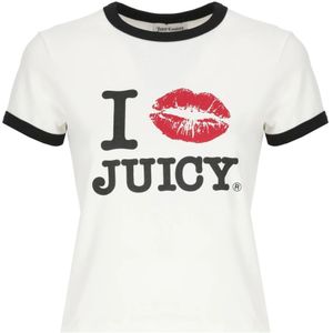 Juicy Couture, Dames, Tops, Wit, Maat: L Katoen,
