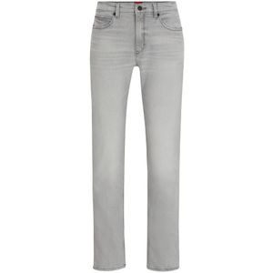 Hugo, Heren, Jeans, Grijs, Maat: W34 L32 Leer,