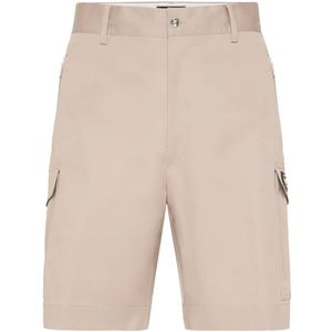 Philipp Plein, Heren, Korte broeken, Beige, Maat: M Katoen,