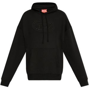 Diesel, unisex, Sweatshirts & Hoodies, Zwart, Maat: L Katoen,