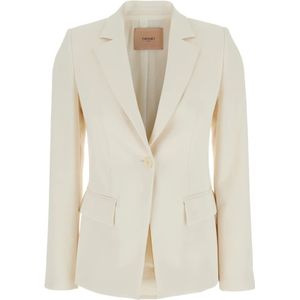 Twinset, Dames, Jassen, Wit, Maat: XS