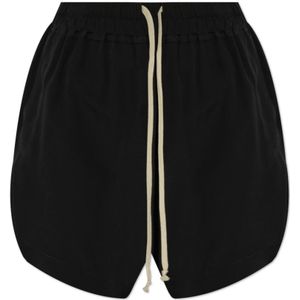 Rick Owens, Dames, Korte broeken, Zwart, Maat: XS Zijde,