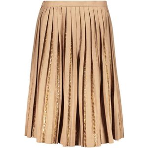 Burberry, Dames, Rokken, Bruin, Maat: L Linnen,