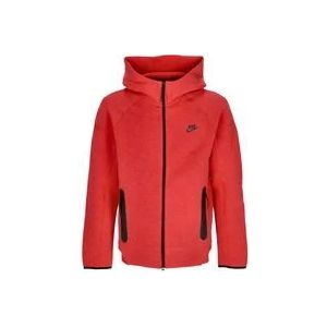 Nike Lichtgewicht Tech Fleece Windrunner Hoodie , Red , Heren , Maat: XS