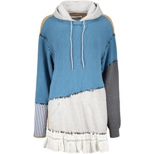 Moschino, Dames, Sweatshirts & Hoodies, Blauw, Maat: 3XS Katoen,