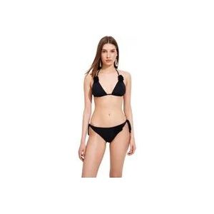 Twinset Zwarte Zee Glamour Driehoek Badpak , Black , Dames , Maat: M