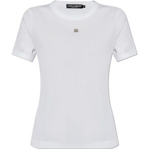 Dolce & Gabbana, Dames, Tops, Wit, Maat: XS Katoen,