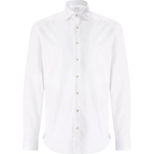 Stenströms, Heren, Overhemden, Wit, Maat: L Katoen,