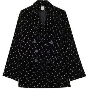Ines De La Fressange Paris, Dames, Jassen, Zwart, Maat: XS Leer,